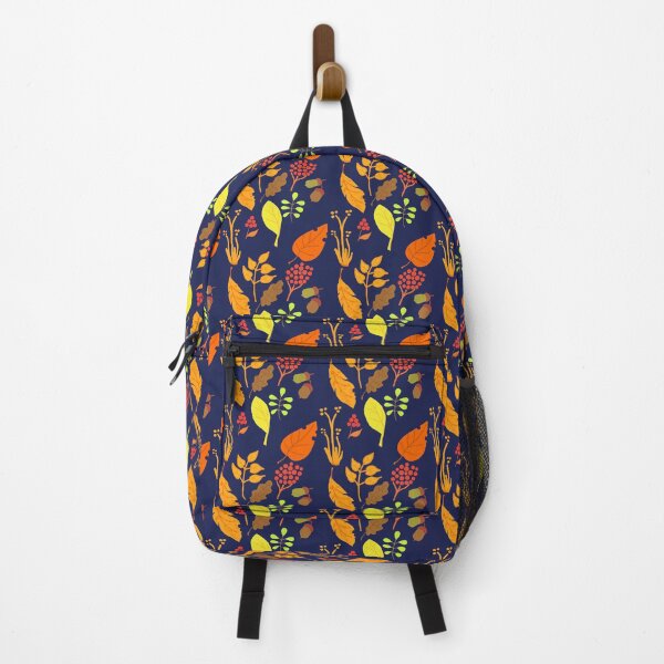 Item preview, Autumn leaves pattern blue background designed and sold by Marcia Motivos.
