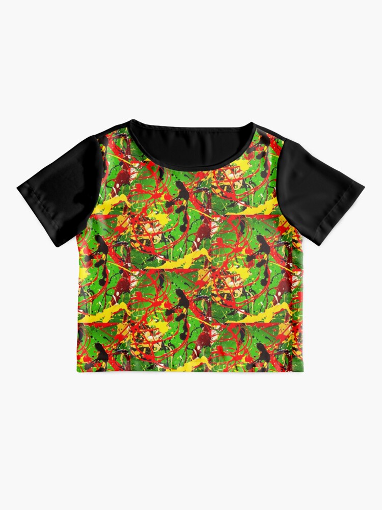 Alternate view of ABSTRACT POPART COLORFUL DESIGN - SPIRALS  Chiffon Top