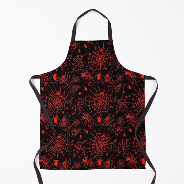 Item preview, Spiderweb pattern with spiders black background red illustration designed and sold by Marcia Motivos.