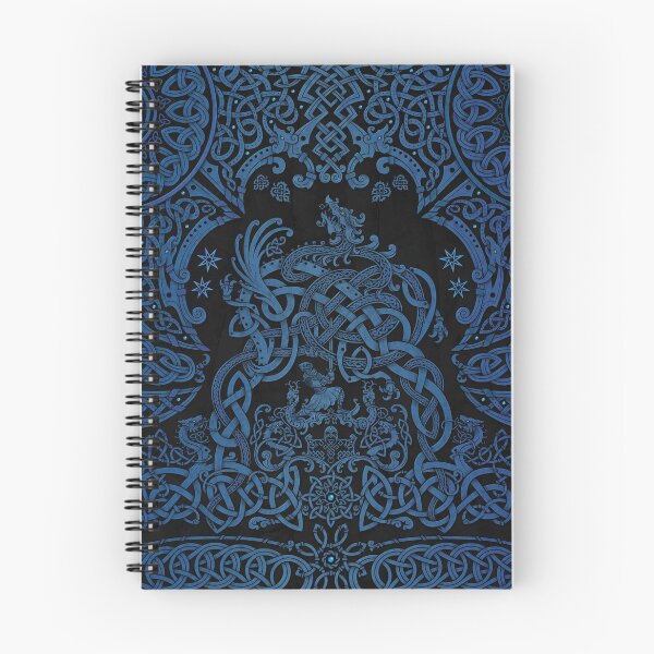 Item preview, Viking style Dragon - Blue and Black designed and sold by Abysm Internal.