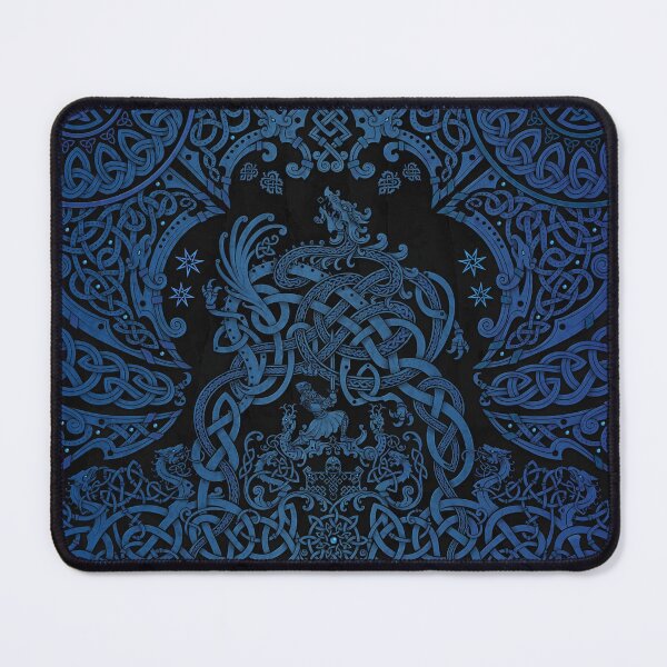 Item preview, Viking style Dragon - Blue and Black designed and sold by Abysm Internal.