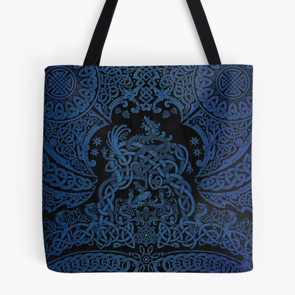 Item preview, Viking style Dragon - Blue and Black designed and sold by Abysm Internal.