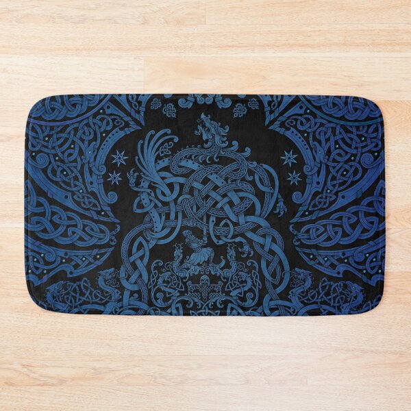 Item preview, Viking style Dragon - Blue and Black designed and sold by Abysm Internal.