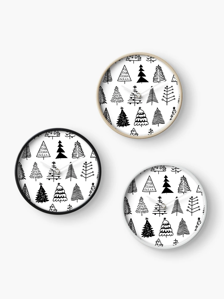 Thumbnail 3 of 4, Clock, Christmas Tree Pattern designed and sold by Riku-Ortiz.