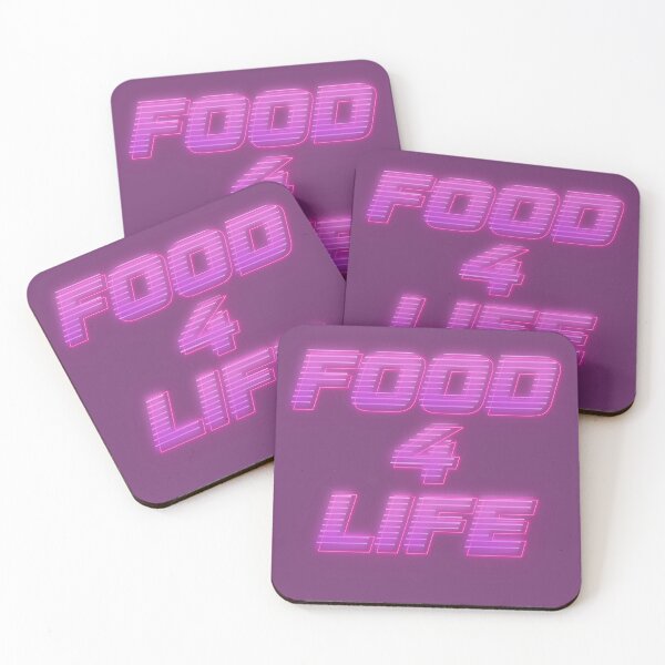 Item preview, Food 4 Life Neon Text Pink designed and sold by Ren-J.