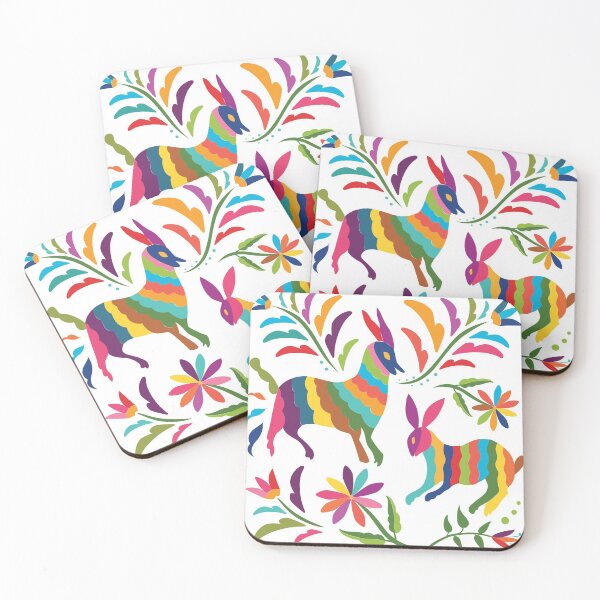 Item preview, Mexican Otomí Floral Composition with animals by Akbaly designed and sold by Akbaly.