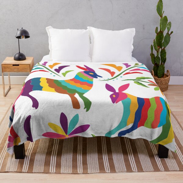 Item preview, Mexican Otomí Floral Composition with animals by Akbaly designed and sold by Akbaly.