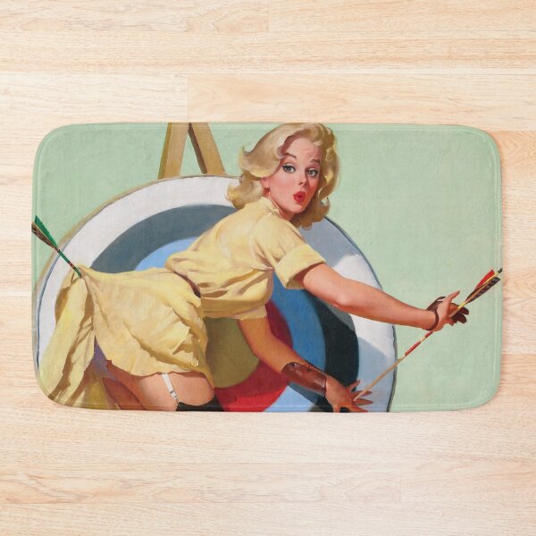 Item preview, A Near Miss (Right On Target) - Gil Elvgren designed and sold by MStockDesign.