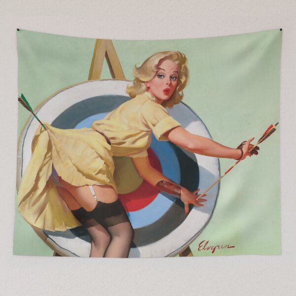 Item preview, A Near Miss (Right On Target) - Gil Elvgren designed and sold by MStockDesign.