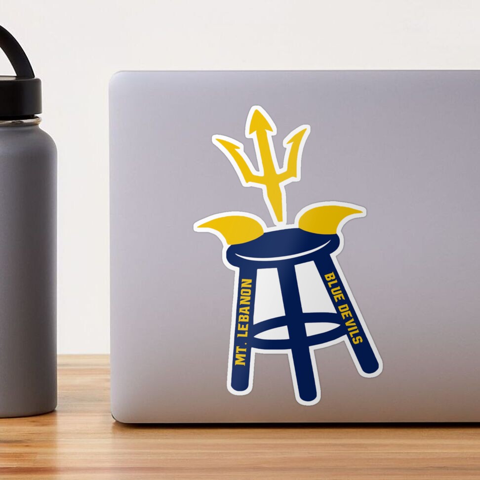 bluedevilbarstool logo Sticker for Sale by Billy Green