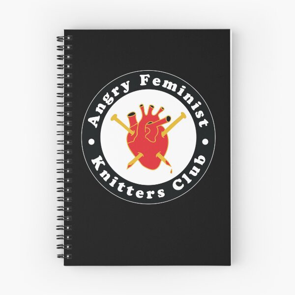 Item preview, Angry Feminist Knitter's Club - Snarky knitting needles and heart designed and sold by wildhunt.
