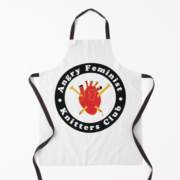 Item preview, Angry Feminist Knitter's Club - Snarky knitting needles and heart designed and sold by wildhunt.