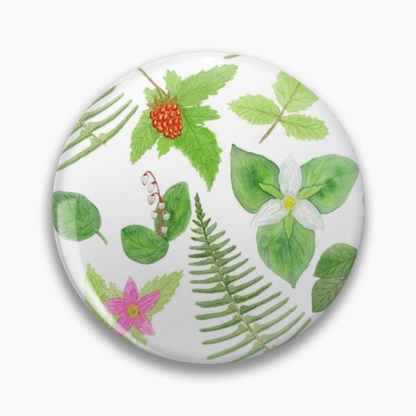 Item preview, Pacific Northwest Watercolor Botanicals Pattern designed and sold by paintedpansy.