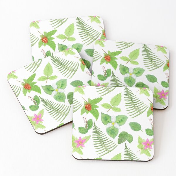 Item preview, Pacific Northwest Watercolor Botanicals Pattern designed and sold by paintedpansy.