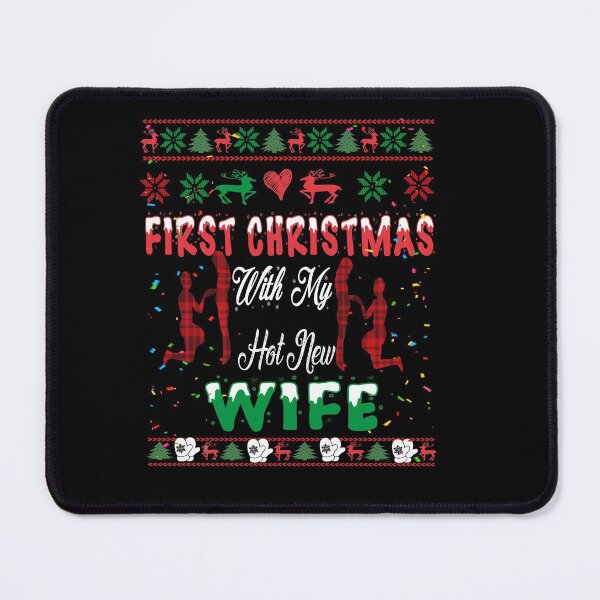 Item preview, First Christmas with my hot new Wife Ugly Sweater matching couple Christmas Gift ,Funny Christmas Xmas Gift Matching couple designed and sold by ilias13.
