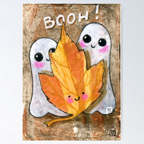 Item preview, ghosts and leaf designed and sold by Castel Yvonne.