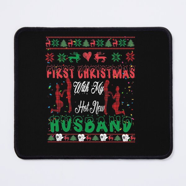 Item preview, First Christmas with my hot new Husband Ugly Sweater matching couple Christmas Gift ,Funny Christmas Xmas Gift Matching couple designed and sold by ilias13.