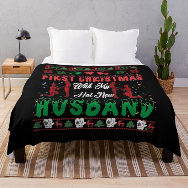 Item preview, First Christmas with my hot new  Husband Ugly Sweater matching couple Christmas Gift ,Funny Christmas Xmas Gift Matching couple designed and sold by ilias13.