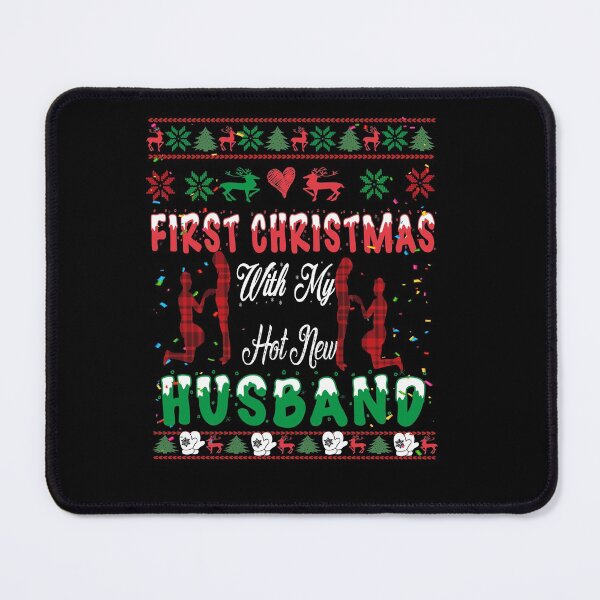 Item preview, First Christmas with my hot new Husband Ugly Sweater matching couple Christmas Gift ,Funny Christmas Xmas Gift Matching couple designed and sold by ilias13.