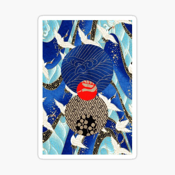 Nadani | Japanese washi yuzen chiyogami origami paper collage Sticker