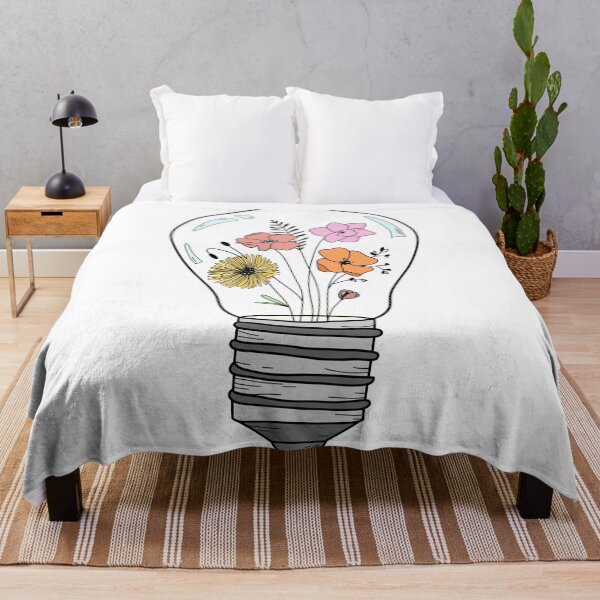 Item preview, Light Bulb Wildflower - line art designed and sold by PeachyLitchi.