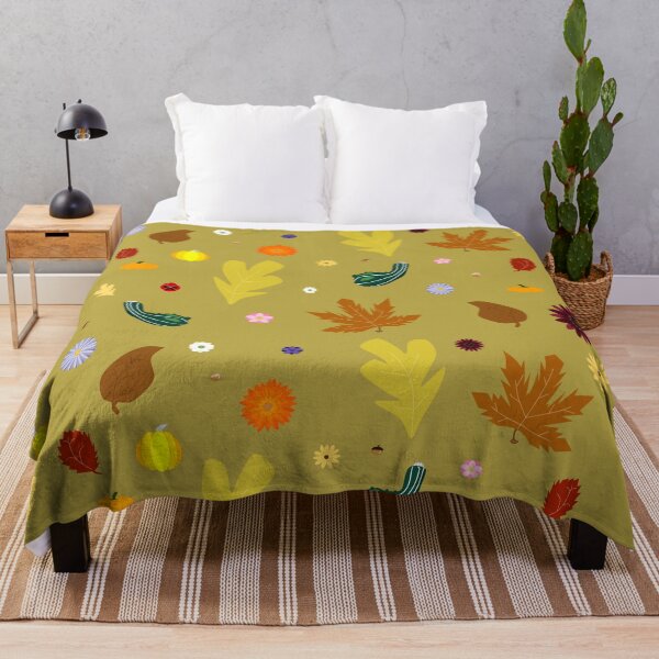 Item preview, AUTUMN - Fall Leaves, Gourds, Flowers, and Acorns Version 1 (Gold) designed and sold by CoraDaffodil.