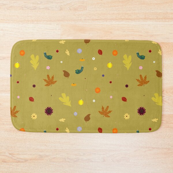 Item preview, AUTUMN - Fall Leaves, Gourds, Flowers, and Acorns Version 2 (Gold) designed and sold by CoraDaffodil.