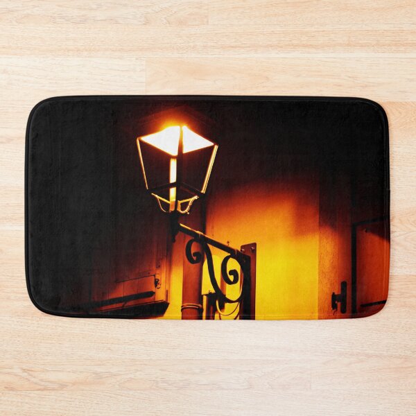 Item preview, Street light at night - vintage street light next to windows on an old house designed and sold by Michaelerch.