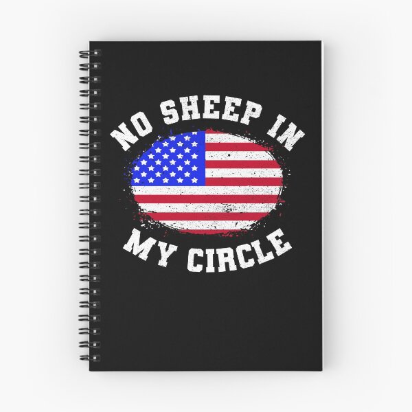 Item preview, No Sheep In My Circle Sarcasm Patriotic American Flag designed and sold by ChromanautMerch.