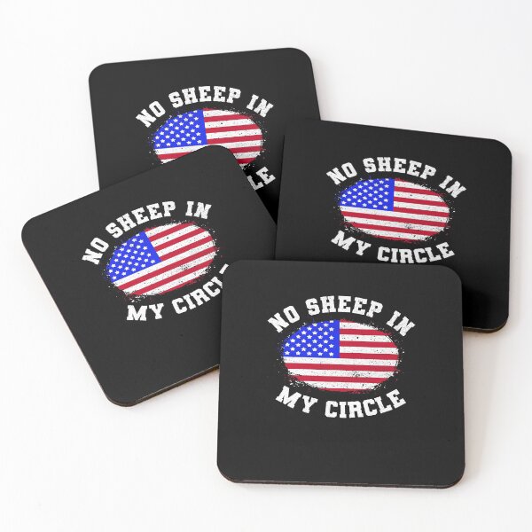 Item preview, No Sheep In My Circle Sarcasm Patriotic American Flag designed and sold by ChromanautMerch.
