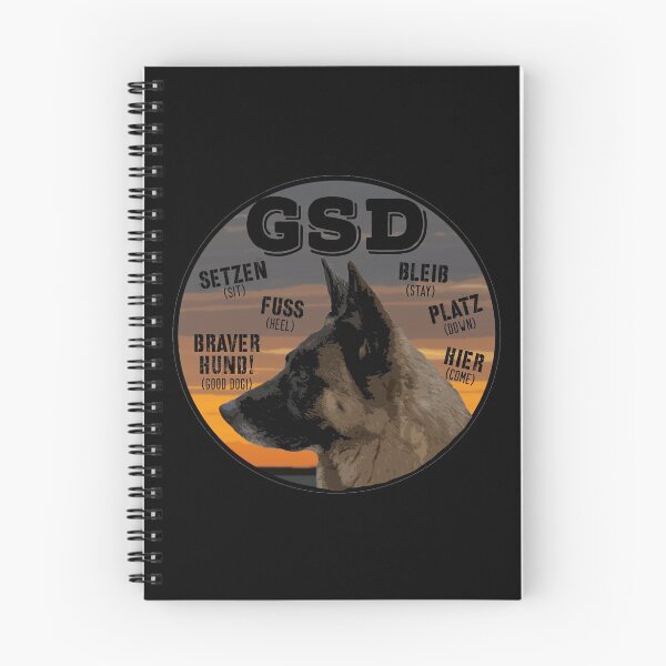 Item preview, German Language, Retro German Shepherd Design with German Dog Commands designed and sold by LifeCrush.
