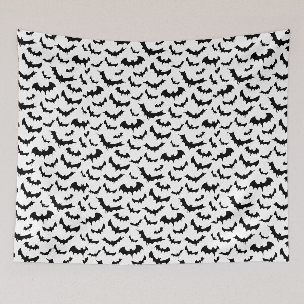 Item preview, Enchanted bats in black color on white designed and sold by Marcia Motivos.
