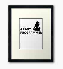 A Lady Programmer Framed Print
