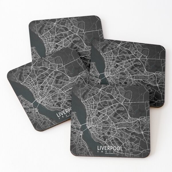 Item preview, Liverpool City Map of England - Dark designed and sold by deMAP.