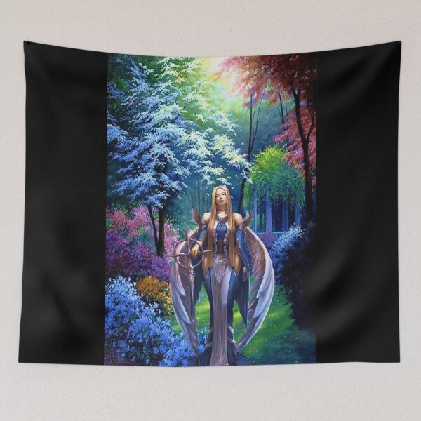Item preview, Angel in bright sunlight in the fantasy forest designed and sold by brendanre.