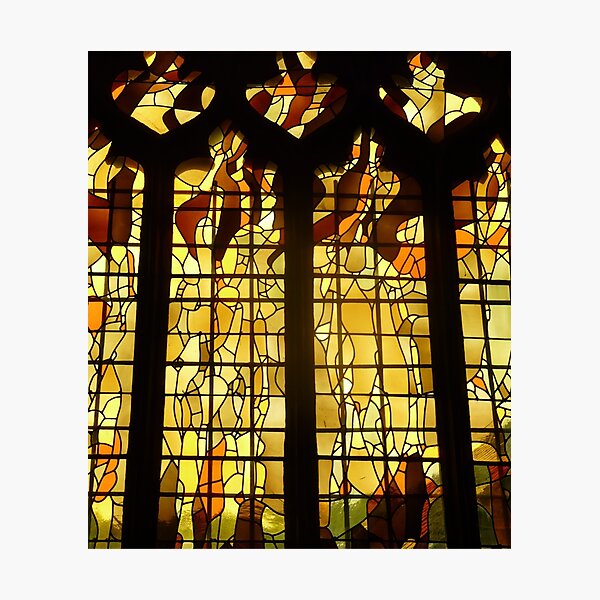 Autumn Stained Glass Photographic Print