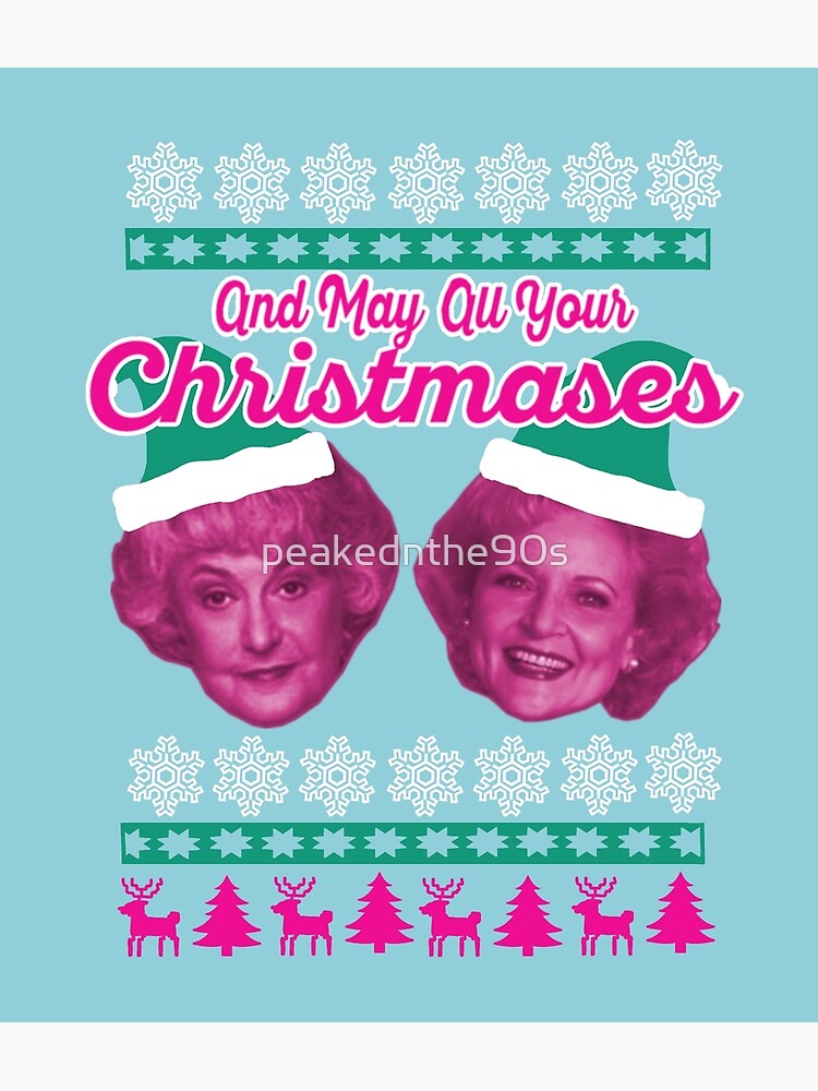 Golden Girls Bea Merry White Christmas Art Print