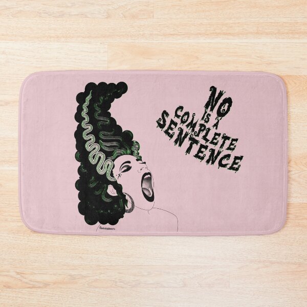 Item preview, No is a complete sentence no means no quote pink designed and sold by Melanie-Palmer.