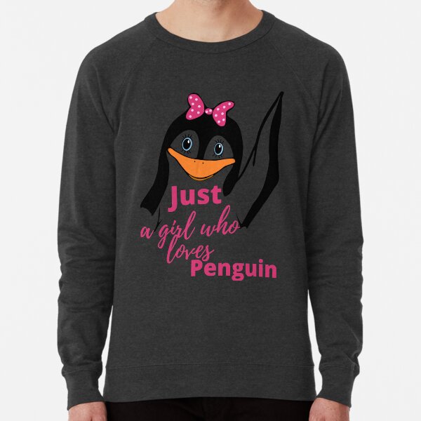 Just a Girl Who loves Penguin - Funny Penguin Lightweight Sweatshirt