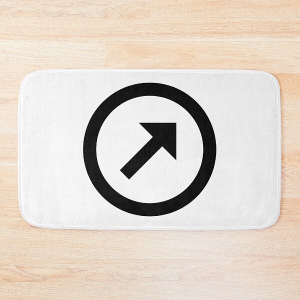 Item preview, MDI Arrow Top Right Thin Circle Outline designed and sold by GnarlyFurtardo.