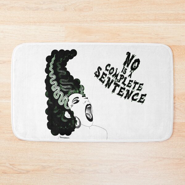Item preview, No is a complete sentence no means no quote white designed and sold by Melanie-Palmer.