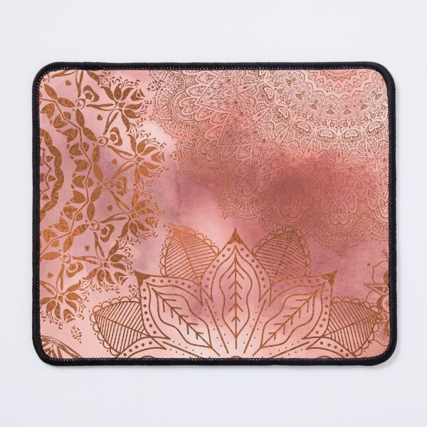 Item preview, pink abstract watercolor mandala pattern designed and sold by NelBo.