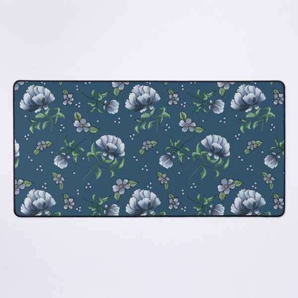 Item preview, Blue Peonies on a Deep Blue Background designed and sold by SandieBurchell.
