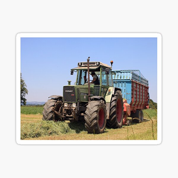 Tractor at work on El Camino, Spain Sticker