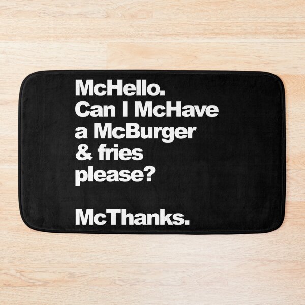 Item preview, McHello Funny Fast Food Humour Graphic designed and sold by GO SHIRT-TEE.
