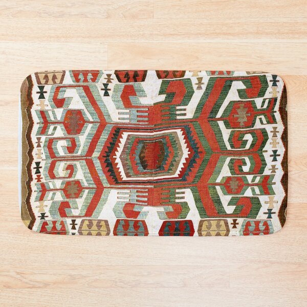 Item preview, Karapinar Central Anatolian Konya Antique Kilim Print designed and sold by Vicky Brago-Mitchell®.