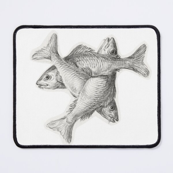 Item preview, Three Fishes - Artwork - Black and White designed and sold by ajaxstyle.