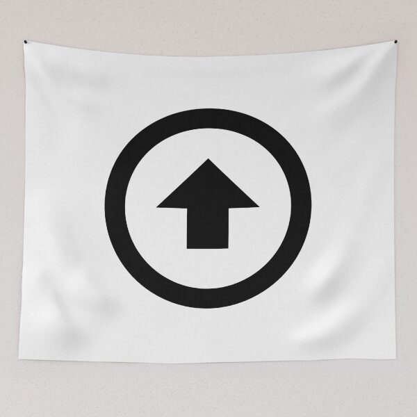 Item preview, MDI Arrow Up Bold Circle Outline designed and sold by GnarlyFurtardo.