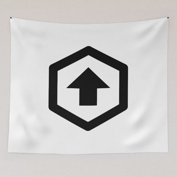 Item preview, MDI Arrow Up Bold Hexagon Outline designed and sold by GnarlyFurtardo.