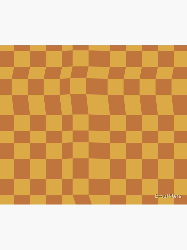 Disover Orange and yellow checkered pattern Premium Matte Vertical Poster